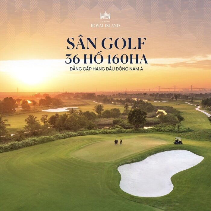 Ảnh giới thiệu sân golf 36 hố quy mô 160 ha tại Vinhomes Royal Island
