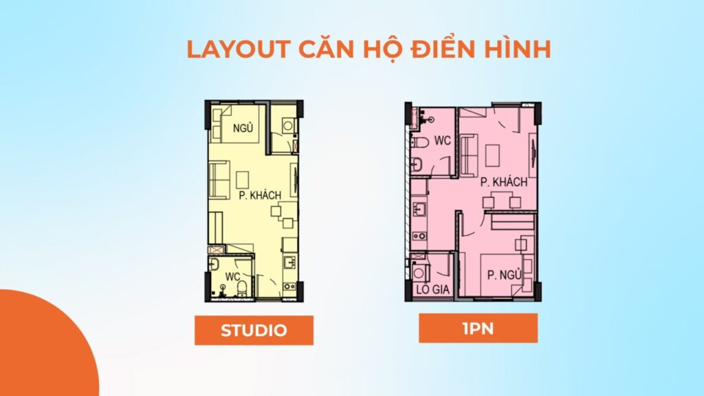 Layout căn hộ Studio & 1PN NOXH Happy Home Tràng Cát, Hải Phòng layout-can-ho-studio-1pn-trang-cat