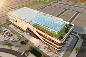 Phối cảnh tổng thể trung tâm thương mại Vincom Plaza tại Vinhomes King Park Bắc Ninh
