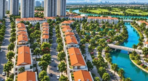 Phối cảnh từ trên cao các d